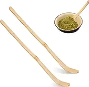 Pack of 2 Bamboo Chashaku for Traditional Asian Preparation of Matcha Tea (Essential for Preparing Matcha Tea), Matcha Spoon, Bamboo Whisk Matcha, Matcha Bamboo Whisk
