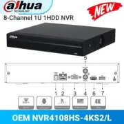 Dahua NVR4108HS-4KS2/L Security 8CH NVR Video Recorder HDMI Remote H.265+