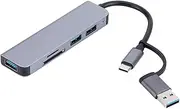 Hub Multiport Adapter,Multiport Hub Adapter for Laptop - Lightweight Expansion Dock, Wear-Resistant Docking Station for Data Transfer