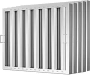 Stainless Steel Commercial Kitchen Hood Filter 24.5W x 19.5H Inch Range Hood Baffle for Grease Rated Commercial Kitchen Exhaust Hood 5 Grooves Hood Filter (5 Pack)