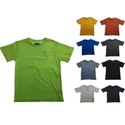 KIDS PLAIN T SHIRT Childrens Child 100% COTTON