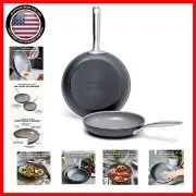 Chatham 8" & 10" Skillet Set - Hard Anodized Nonstick, Dishwasher Safe Cookware