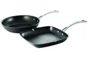 Cuisinart Chef iA+ Frypan 26cm and Grill Pan 28cm Twin Pack Hard Anodised