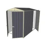 Build-a-Shed 1.5 x 3.0 x 2.3m Single Hinged Side Door Gable Shed - Grey