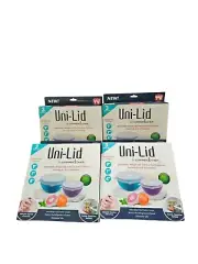 NEW! 4x Uni-lid By Copper Chef 3 Piece Set Each FITS SIZES 9" 7" 4" Round Lids