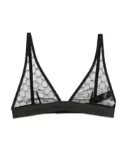 Lace triangle bra 2 Black