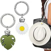 [Miekeits] 2Pcs Hat Clips for Travel on Bag, Silicone Hat Carrier for Travel Bag