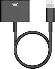 Lightning to 30 Pin Adapter for iPhone, [Apple MFi Certified] 8-Pin to 30-Pin Female Charging and Data Transfer Converter Compatible with iPhone 14 13 12 11 Xs X 8 7 6 iPad iPod-No Audio (Black)