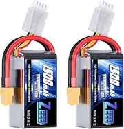 Zeee 3S Lipo Battery 1500mAh 11.1V 120C RC Battery with XT60 Plug for FPV Drone Quadcopter Helicopter Airplane RC Boat RC Car RC Models (2 Pack)