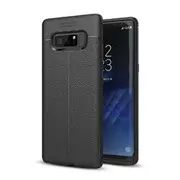 Bakeey?&bdquo;? Anti Fingerprint Soft TPU Litchi Leather Case Cover for Samsung Galaxy Note 8/S8/S8 Plus S8 PLUS BLACK
