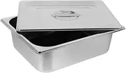 Hoement 2pcs Stainless Steel Chafing Dish Lid Catering Food Warmer Pan for Buffet Restaurant and Event Use Heat Retaining Efficient Heat Distribution