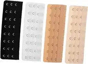 [TINEASUR] Adjustable Bra Extender Buckle 4pcs Bra Strap Extensions Buttons Press Studs Shapewear Corset