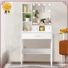 Dressing Table Vanity Makeup Desk Bedroom with 10 LED Lighted Mirror 3 Drawers
