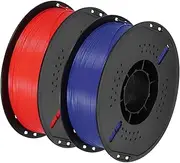 uxcell PETG 3D Printer Filament, 1.75mm 1KG High Precision Moistureproof Superior Toughness Glossy Filament Red,Blue for Printers 2 Pcs