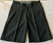 Sligo Men’s Golf Shorts Flat Front Black Sz 28 11" Inseam NWT $70