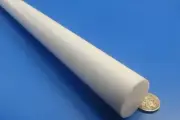 Teflon PTFE Virgin White Rod 1 1/4" (1.25) Diameter x 60" Long Extruded