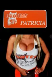 Hooters Uniform Patricia Name Tag Pin Back Dress Up Role Play Costume Accessory
