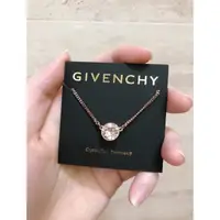 在飛比找蝦皮購物優惠-[滿額免運] 美國Givenchy 施華洛世奇單鑽玫瑰金項鍊