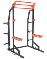 Sunny Health & Fitness Power Zone Half Rack Heavy Duty Performance Power Cage With 1000 Lb Weight Capacity Sf-Xf9933