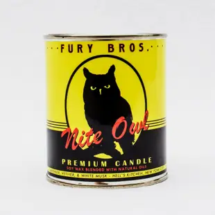 美國Fury Bros.機油罐造型天然有機香氛蠟燭Nite Owl夜鴞薰衣草