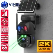4G Security Camera Solar 2K Zoom 20X Outdoor 2 Cams 360 Farm Best Battery