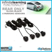 4 Front Black Matte Sensors for Metal Bumper/Bars Suit All Reverse Sensor Kits
