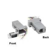 [Lot10] DB9 Male to RJ-12(6P6C) Female Modular Adapter Converter Serial Connecti