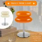 Glass Table Lamp Modern Egg Tart Lamp Retro Cute Desk Lamp with 3 Color TohFZ
