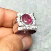 Natural Ruby Ring Red Ruby Stone Beautiful Ruby Ring Unisex Ring Handmade Silver