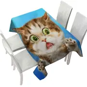Painted Cats Terrified Brown Kitten Tablecloth