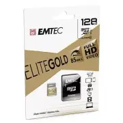 Emtec Elite Gold SDHC 128GB Class 10 Micro Memory Card /Adapt 85MB Full HD Video