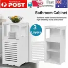 Modern Bathroom Furniture Cabinet Wood Slim Shelf Cupboard Storage Unit 3 Tiers#