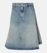 [Loewe] Loewe Deconstructed denim midi skirt UK 8 blue