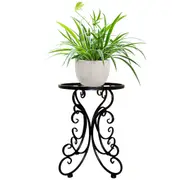 DelSol Metal Plant Stand Flower Stand Table Corner Shelf Rack Indoor Outdoor for Living Room Balcony Garden