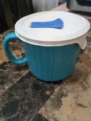 ~ Corningware Colours Soup/Cereal Mug w/Lid - Turquoise ~