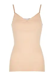 Hanro Seamless Padded Cotton top - Beige XS (UK8-10 / XS)