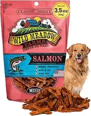 Wild Meadow Farms - Classic Salmon Minis - USA Made Soft Jerky Training Treats for Dogs