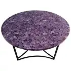 Amethyst Meeting Table for Office Furniture Decor Round Epoxy Dining Table Top