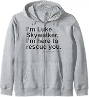 [STAR WARS] I'm Luke Skywalker, I'm Here To Rescue You Quote Zip Hoodie