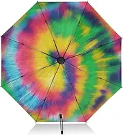 [RPLIFE] Windproof Travel Umbrella, Umbrella Compact, Auto Open Close, Backpack Purse Portable, Ideal for Women, Tie Dye Vibrant
