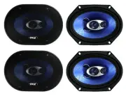 Pyle PL683BL 6x8" 720 Watt 3-Way Car Coaxial Audio Speakers Stereo - Blue