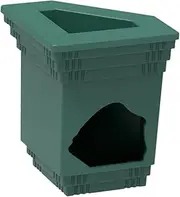 Leefasy Reptile Hideout Shelter Hanging Hiding Decor Humidifying Small Terrarium Habitat Hide Cave for Frog Turtle Leopard Gecko, Green