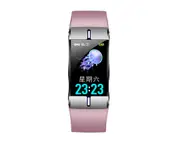1.08 Inch High-definition Color Screen Intelligent Sports Detectable Body Fat and Other Waterproof Bracelet-Pink