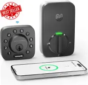 U-Bolt WiFi Smart Lock 5-in-1 Keyless Deadbolt with App, Keypad & Sensor – Black