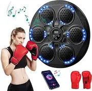 Music Boxing Machine, Bluetooth Music Boxing Trainer with Boxing Gloves, Smart Boxing Machine Wall Mounted, Boxing Target Workout Punching Equipment for Home, Office, Gym