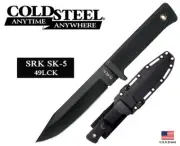 Cold Steel 6" Fixed Blade Knife SRK SK-5 Steel With Sheath 49LCK