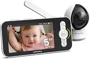 Leviewlity Baby Monitor with Camera and Audio, 5" HD 1080P Video Monitor with 30 Hours Battery 5000mAh and 1000ft Range, 8X Zoom, Infrared Night Vision, VOX Mode,