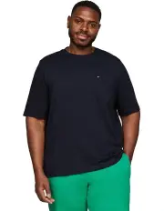 [Tommy Hilfiger] Plus Crew Neck Flag Embroidery T-shirt in Navy