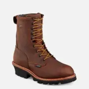 Men's RED WING LoggerMax 9 Inch Steel Toe Insulated Waterproof Leather Boot 4417