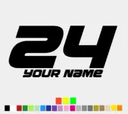 Custom Racing Numbers x3 - Vinyl Stickers Decals Race Motorbike